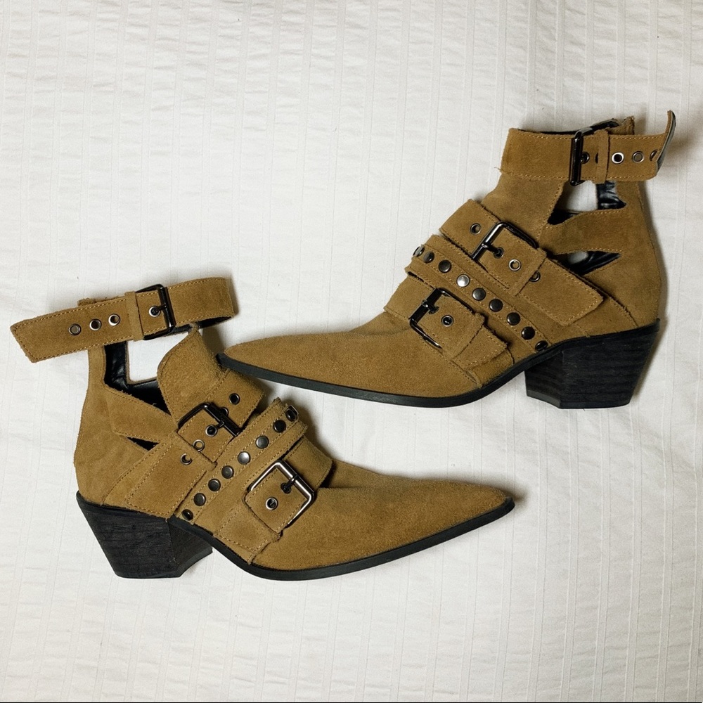 ZARA Suede Western Boots